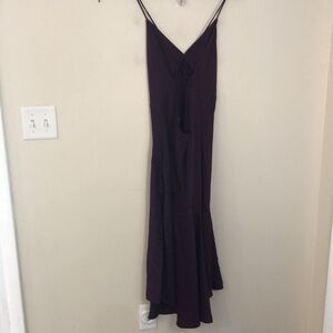 Banana Republic Factory Purple silky maxi dress sleeveless strappy Plus SZ 16